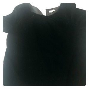 J. Crew black velvet tee medium